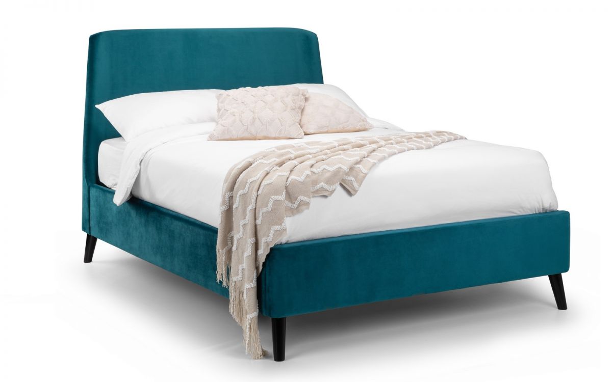 Teal Velvet Bed