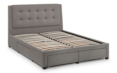 Grey Fabric Storage Bed