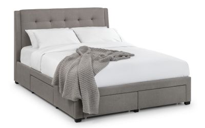Grey Fabric Storage Bed