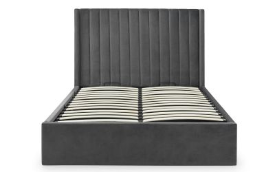 Grey Velvet Bed with storage