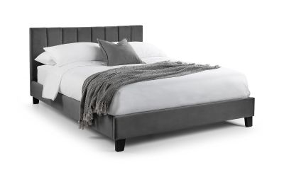 Grey Velvet Bed BEST VALUE
